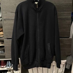 mens bomber jacket, wool on the outside made in italy size xl